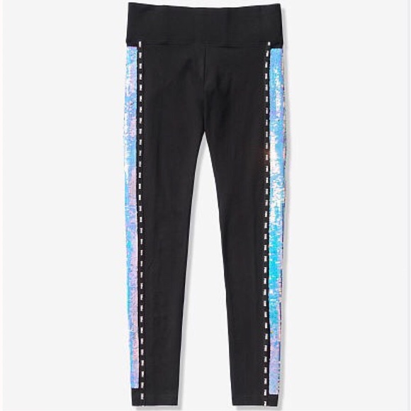 PINK VICTORIA’S SECRET FLIP SEQUIN BLING LEGGING - Picture 2 of 2